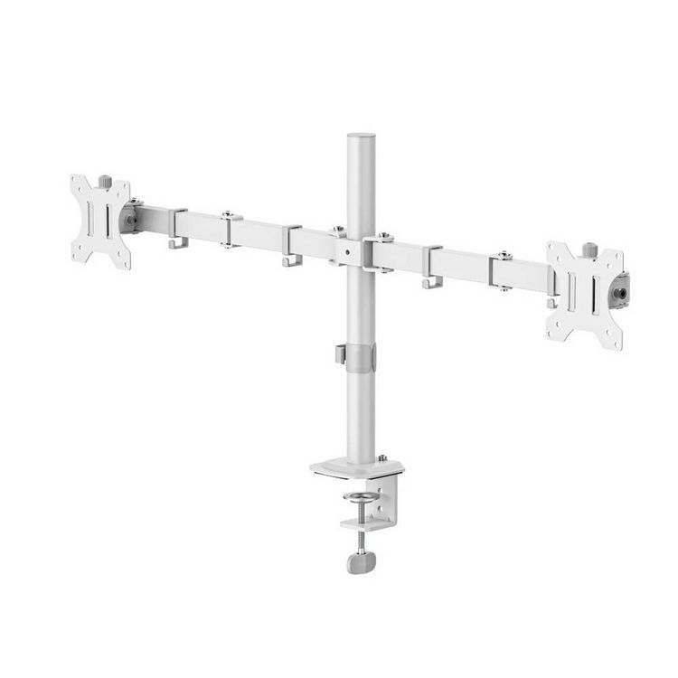 Produktbild: Hama Monitor-Tischhalterung 2 Display(s) 88,9 cm (35") Wei&szlig; H&ouml;henverstellbar, Schwenkbar, Rotierbar, Neigbar