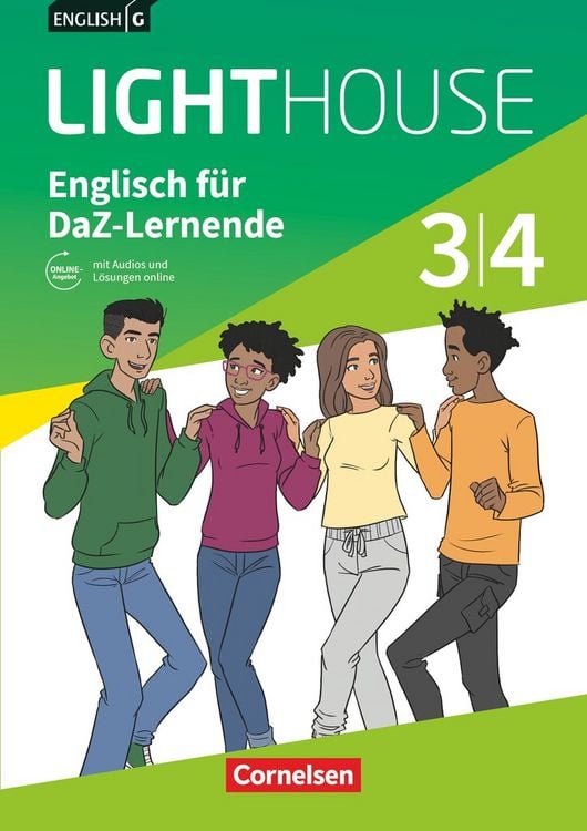 Produktbild: English G Lighthouse Band 3/4: 7./8. Schuljahr - Englisch f&uuml;r DaZ-Ler. Workbook mit Audios und L&ouml;sungen online