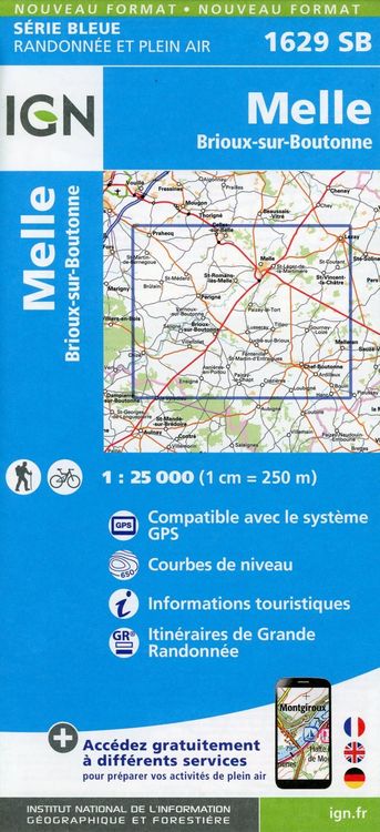 Produktbild: Melle Brioux-sur-Boutonne 1:25000