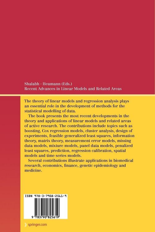 Produktbild: Recent Advances in Linear Models and Related Areas