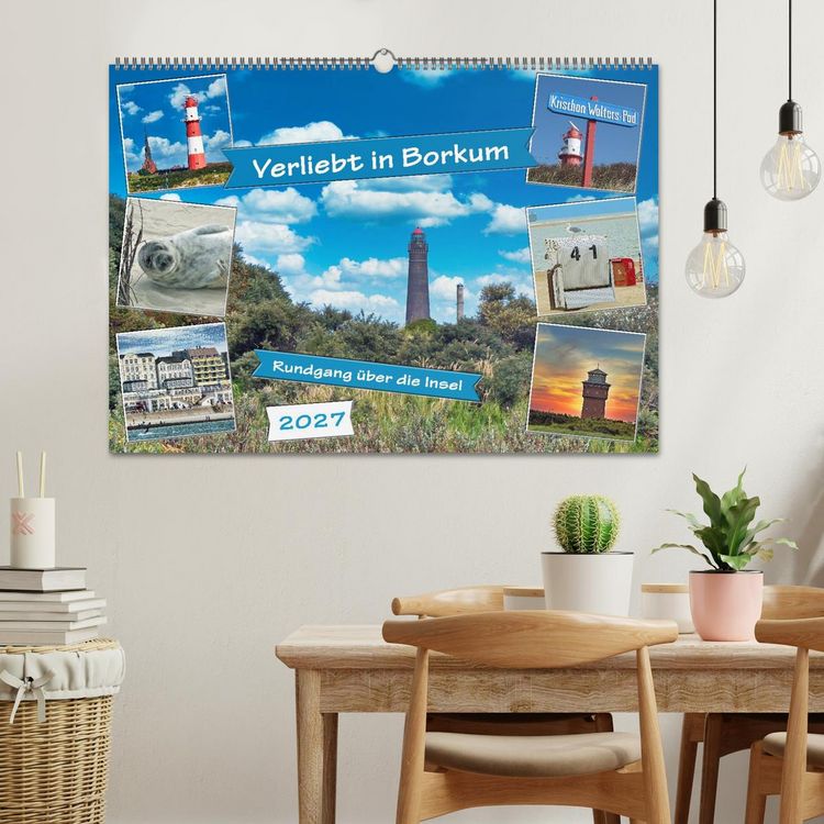 Produktbild: Verliebt in Borkum (Wandkalender 2027 DIN A2 quer), CALVENDO Monatskalender