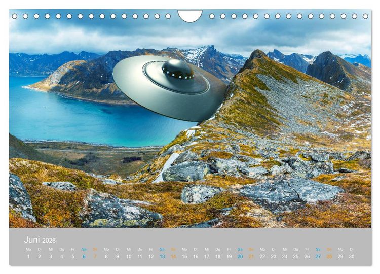 Produktbild: Fantastisch und surreal - unbekannte Flugobjekte (Wandkalender 2026 DIN A4 quer), CALVENDO Monatskalender