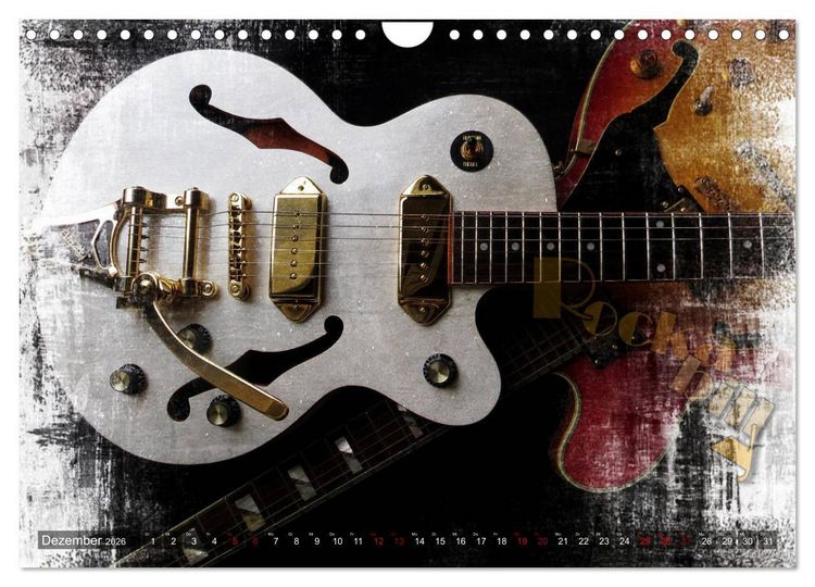 Produktbild: Gitarren - Grunge Style (Wandkalender 2026 DIN A4 quer), CALVENDO Monatskalender