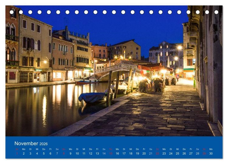 Produktbild: Mein lautloses Venedig (Tischkalender 2026 DIN A5 quer), CALVENDO Monatskalender