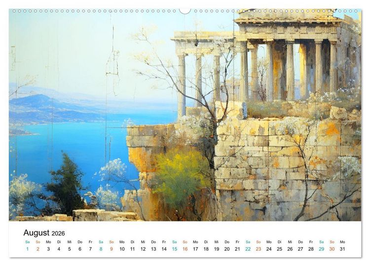Produktbild: Szenen aus dem Antiken Griechenland (Wandkalender 2026 DIN A2 quer), CALVENDO Monatskalender