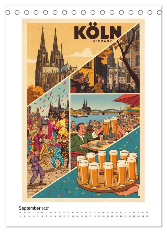 Produktbild: Sehnsucht Deutschland &ndash; Die Mid-Century Collection (Tischkalender 2027 DIN A5 hoch), CALVENDO Monatskalender