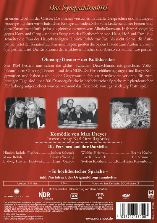 Produktbild: Ohnsorg-Theater Klassiker - Das Sympathiemittel