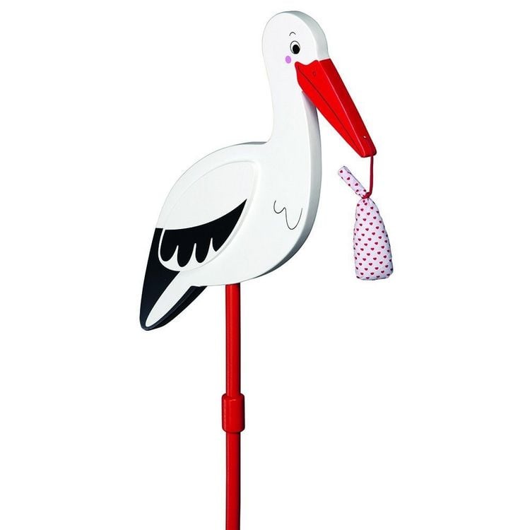 Produktbild: Blumenstecker Storch mit Babytuch