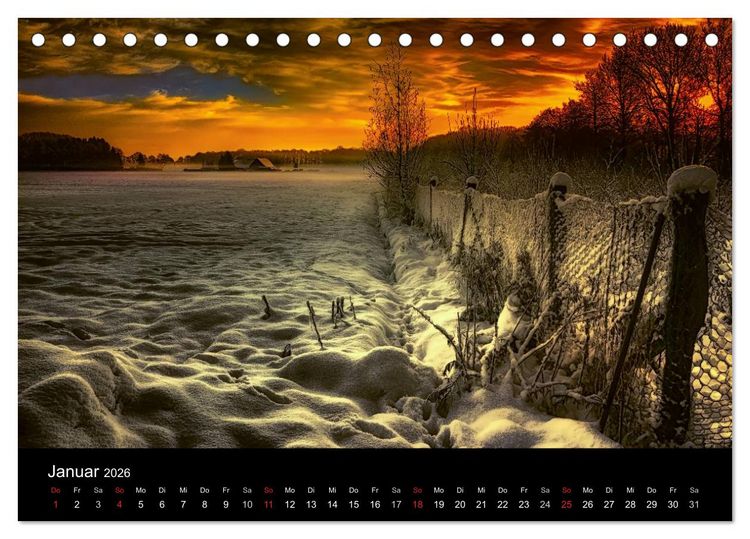 Produktbild: Die Farben des Niederrheins (Tischkalender 2026 DIN A5 quer), CALVENDO Monatskalender