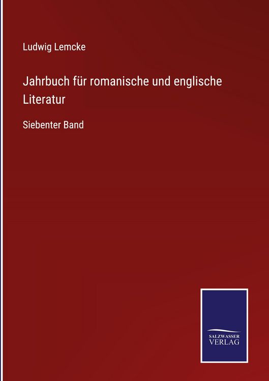 Produktbild: Jahrbuch f&uuml;r romanische und englische Literatur