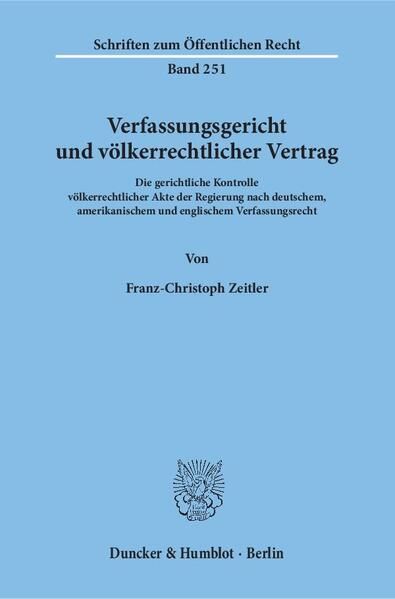 Produktbild: Verfassungsgericht und v&ouml;lkerrechtlicher Vertrag.