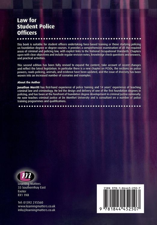 Produktbild: Law for Student Police Officers (Second Edition)