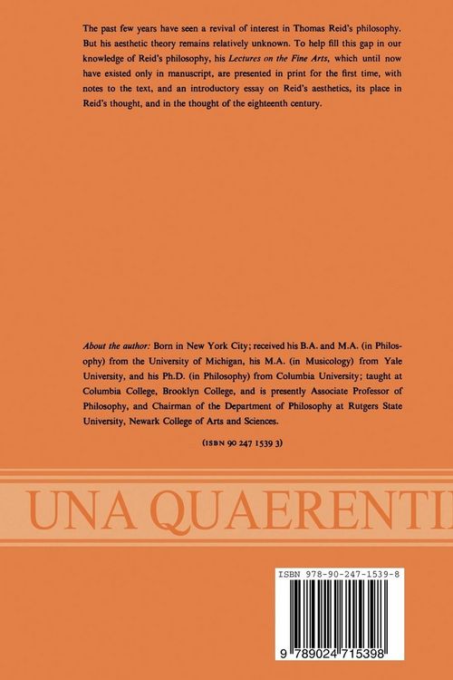 Produktbild: Thomas Reid&rsquo;s Lectures on the Fine Arts