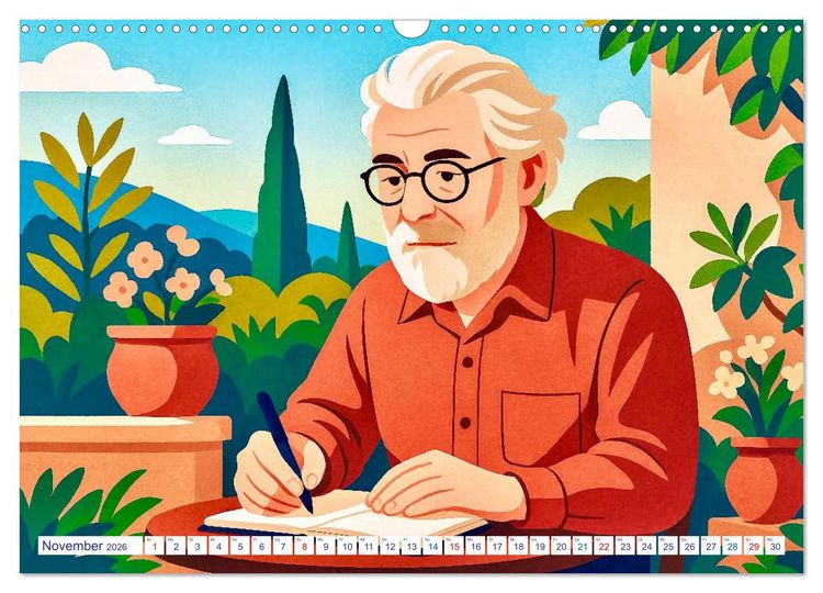 Produktbild: Michael Ende (Wandkalender 2026 DIN A3 quer), CALVENDO Monatskalender
