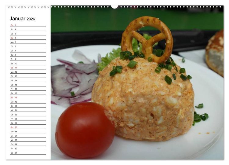 Produktbild: Brotzeit. Herzhaft und beliebt (hochwertiger Premium Wandkalender 2026 DIN A2 quer), Kunstdruck in Hochglanz