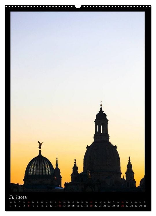 Produktbild: Frauenkirche Dresden (hochwertiger Premium Wandkalender 2026 DIN A2 hoch), Kunstdruck in Hochglanz