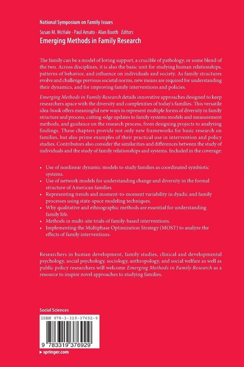 Produktbild: Emerging Methods in Family Research