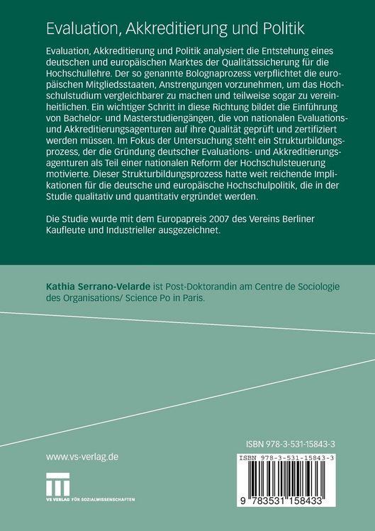 Produktbild: Evaluation, Akkreditierung und Politik