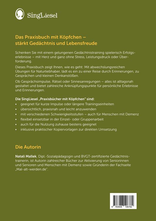 Produktbild: Ged&auml;chtnistraining f&uuml;r Senioren | Gehirnjogging f&uuml;r Naturliebhaber