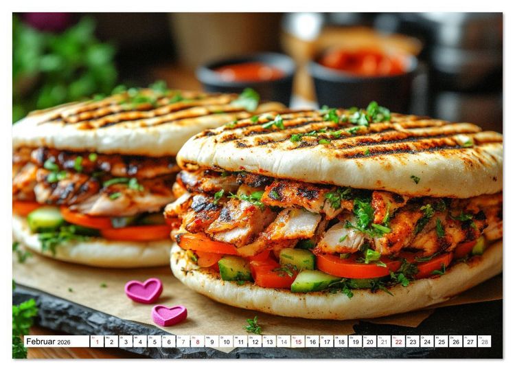 Produktbild: D&ouml;ner macht sch&ouml;ner, t&uuml;rkischer Geschmack von deinem D&ouml;nermann (Wandkalender 2026 DIN A4 quer), CALVENDO Monatskalender