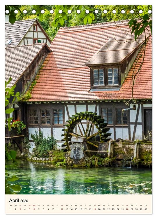 Produktbild: T&Uuml;BINGEN UND BLAUBEUREN Historische Schw&auml;bische Alb (Tischkalender 2026 DIN A5 hoch), CALVENDO Monatskalender