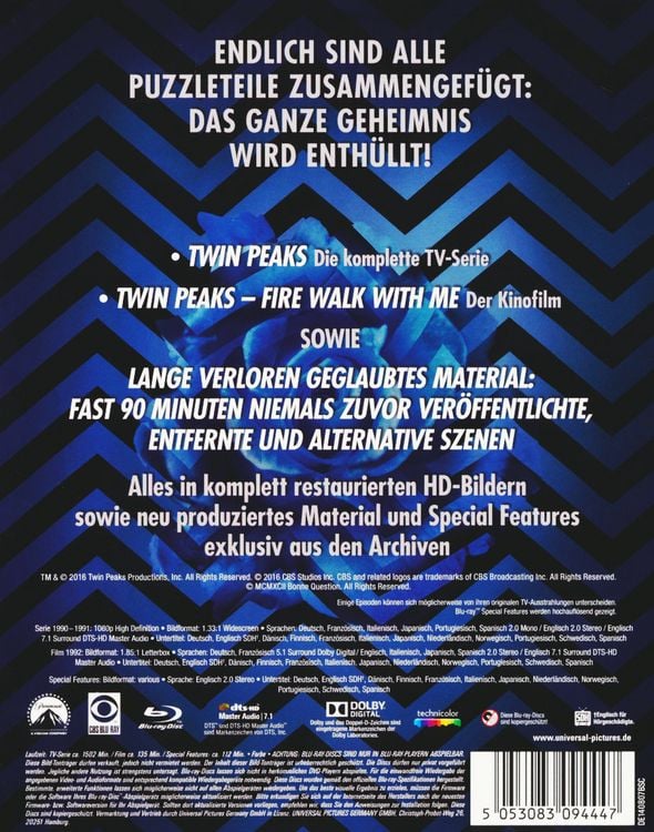 Produktbild: Twin Peaks - Das ganze Geheimnis [10 BRs]