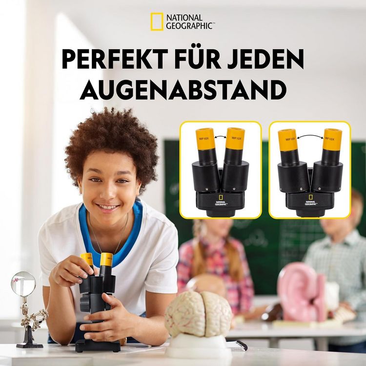 Produktbild: Bresser 12447 - NATIONAL GEOGRAPHIC KiDS Stereo 3D Mikroskop mit 20x Vergr&ouml;&szlig;erung