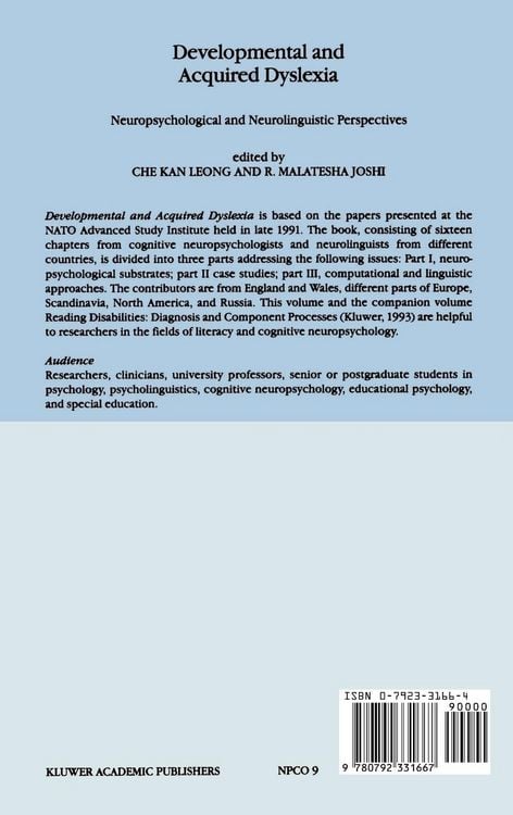 Produktbild: Developmental and Acquired Dyslexia