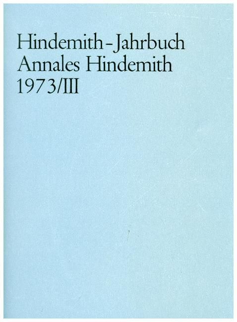 Produktbild: Hindemith-Jahrbuch