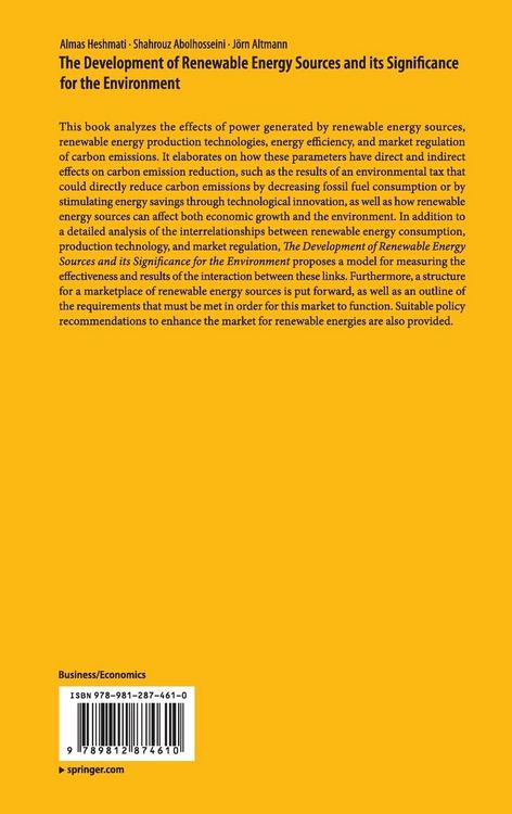 Produktbild: The Development of Renewable Energy Sources and its Significance for the Environment