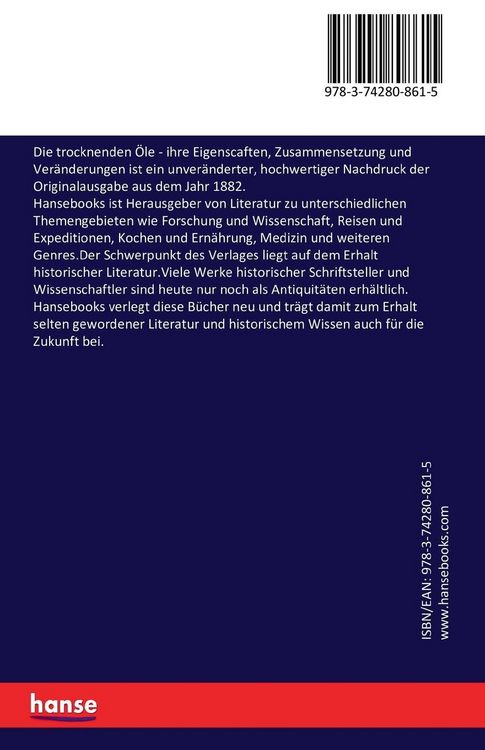 Produktbild: Die trocknenden &Ouml;le