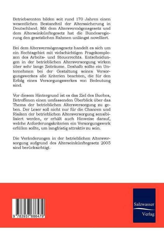 Produktbild: Die neue betriebliche Altersversorgung und ihre Auswirkung auf Versorgungswerke