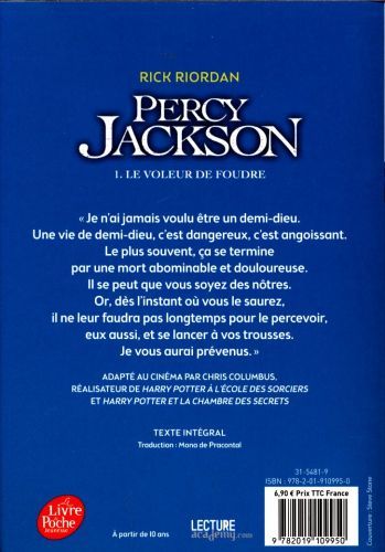 Produktbild: Percy Jackson 1/Le voleur de foudre