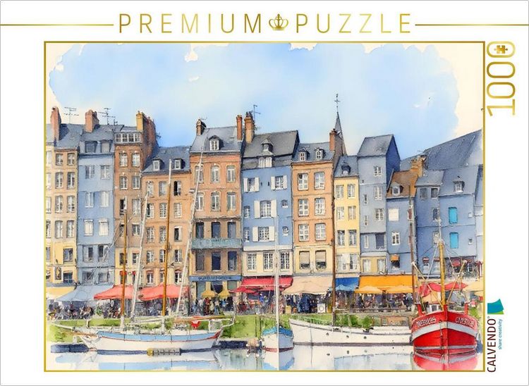 Produktbild: CALVENDO Puzzle Zauberhaftes Honfleur | 1000 Teile Lege-Gr&ouml;&szlig;e 64x48cm Foto-Puzzle f&uuml;r gl&uuml;ckliche Stunden