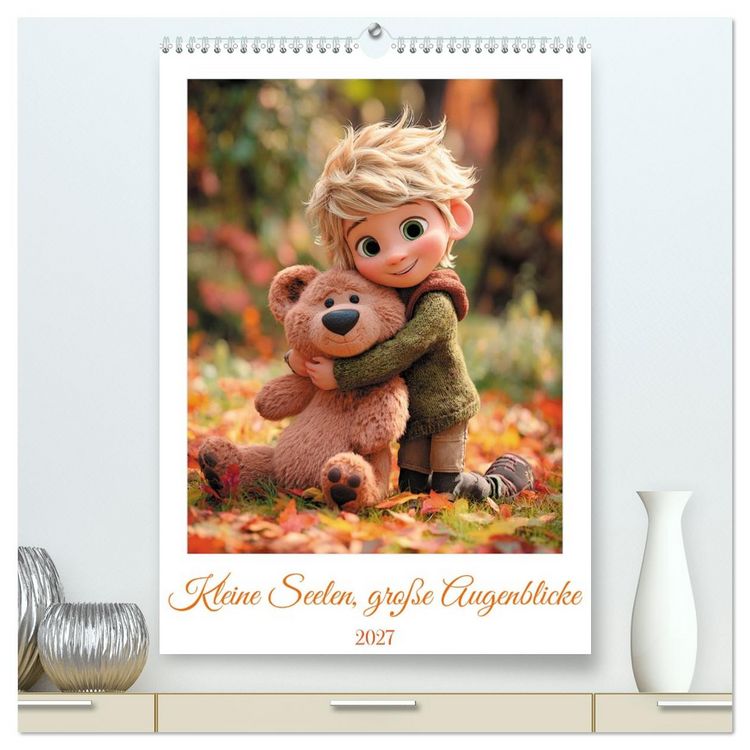 Produktbild: Kleine Seelen, gro&szlig;e Augenblicke (hochwertiger Premium Wandkalender 2027 DIN A2 hoch), Kunstdruck in Hochglanz