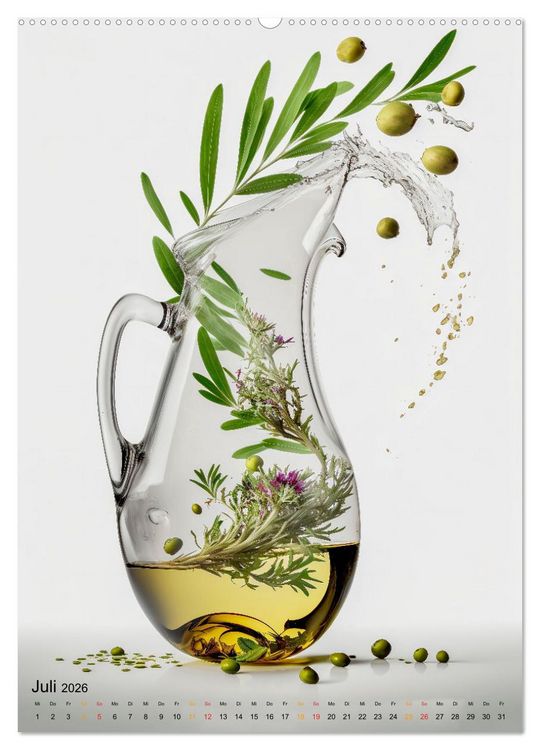 Produktbild: Oliven&ouml;l lecker und gesund (Wandkalender 2026 DIN A2 hoch), CALVENDO Monatskalender