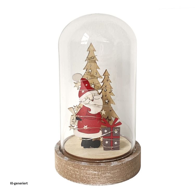 Produktbild: HTI-Living Beleuchtete Weihnachtsdekoration Weihnachtsmann mit Geschenk