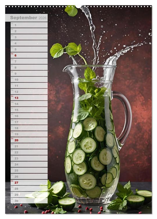 Produktbild: Vitalit&auml;t im Glas - Erfrischende Momente mit Infused Water Kreationen (hochwertiger Premium Wandkalender 2026 DIN A2 hoch), Kunstdruck in Hochglanz