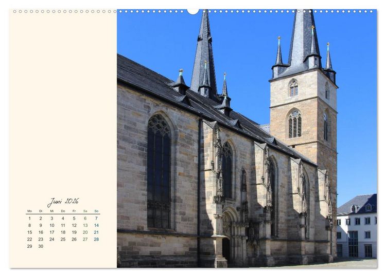 Produktbild: Saalfeld an der Saale &ndash; mein Streifzug durch die historische Altstadt (hochwertiger Premium Wandkalender 2026 DIN A2 quer), Kunstdruck in Hochglanz