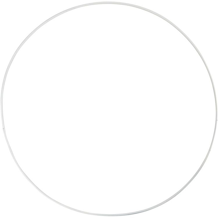 Produktbild: Creativ Company Ring aus Metalldraht, D 30 cm, Dicke 3 mm, Wei&szlig;, 5 Stk