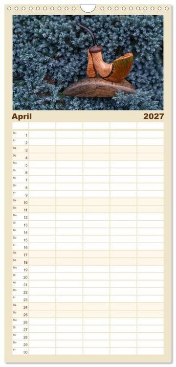 Produktbild: Familienplaner 2027 - Tabakpfeifenkunst mit 5 Spalten (Wandkalender, 21 x 45 cm) CALVENDO