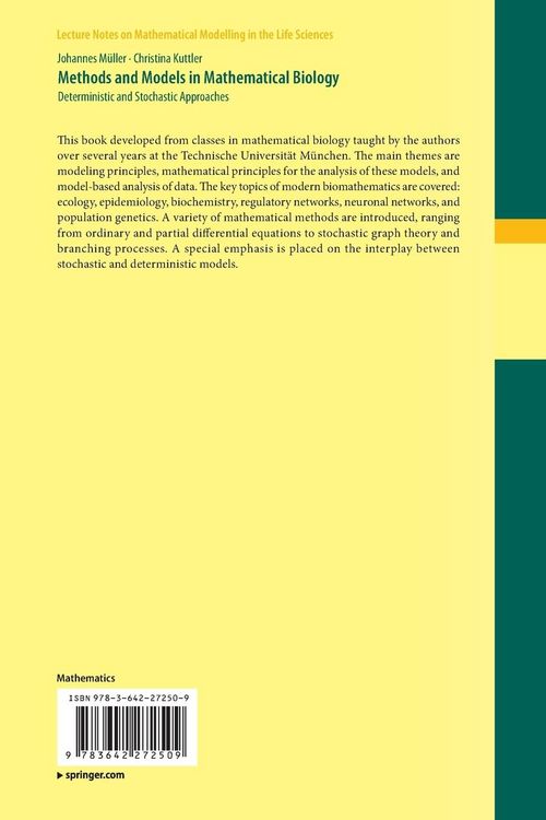 Produktbild: Methods and Models in Mathematical Biology
