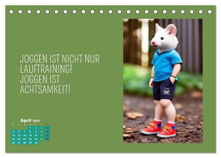 Produktbild: Tierisch motiviert (Tischkalender 2027 DIN A5 quer), CALVENDO Monatskalender