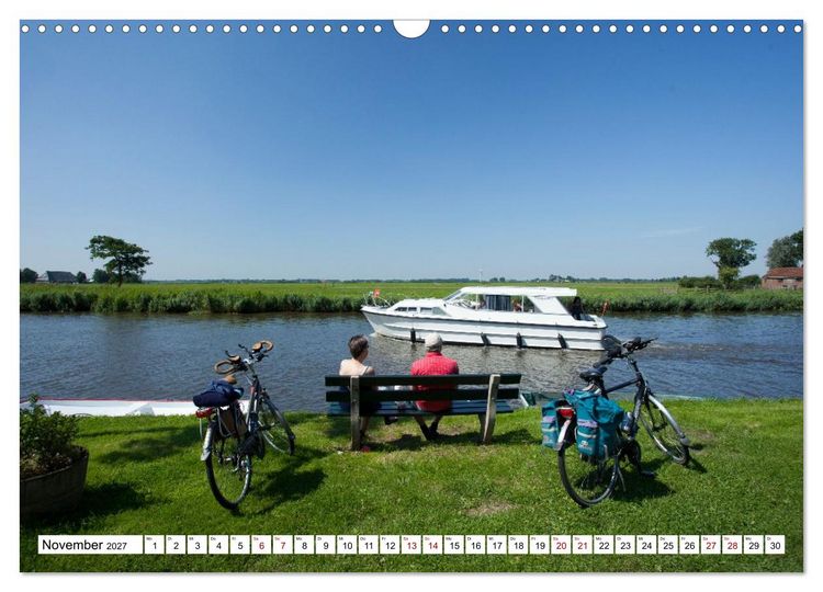 Produktbild: Hausbooturlaub Niederlande - Friesland und Groningen (Wandkalender 2027 DIN A3 quer), CALVENDO Monatskalender