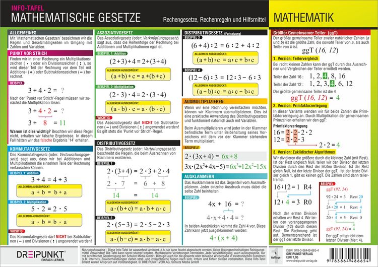 Produktbild: Mathematische Gesetze