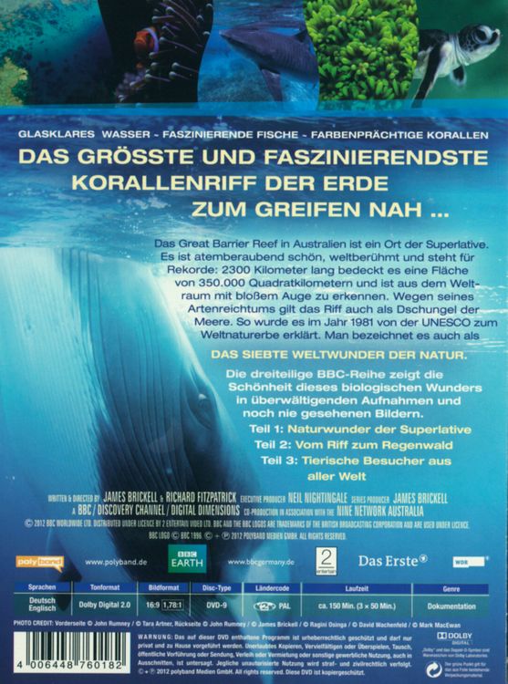 Produktbild: Das Great Barrier Reef - Naturwunder der Superlative