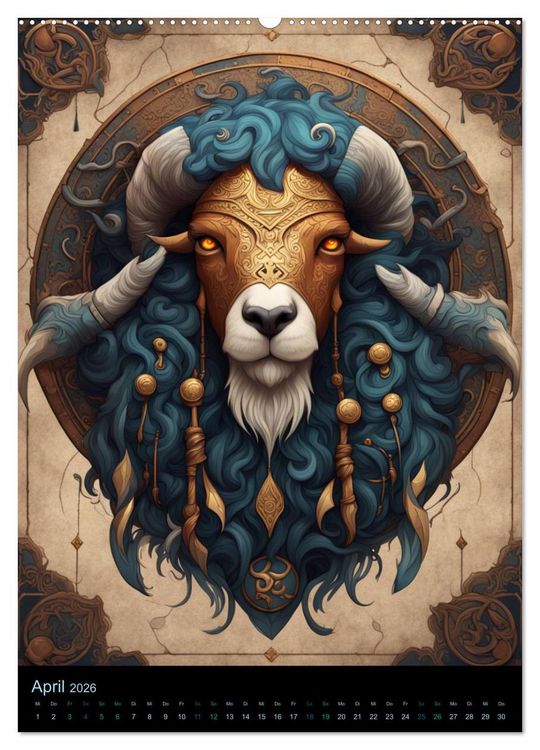 Produktbild: Sternzeichen Nordische Mythology (hochwertiger Premium Wandkalender 2026 DIN A2 hoch), Kunstdruck in Hochglanz