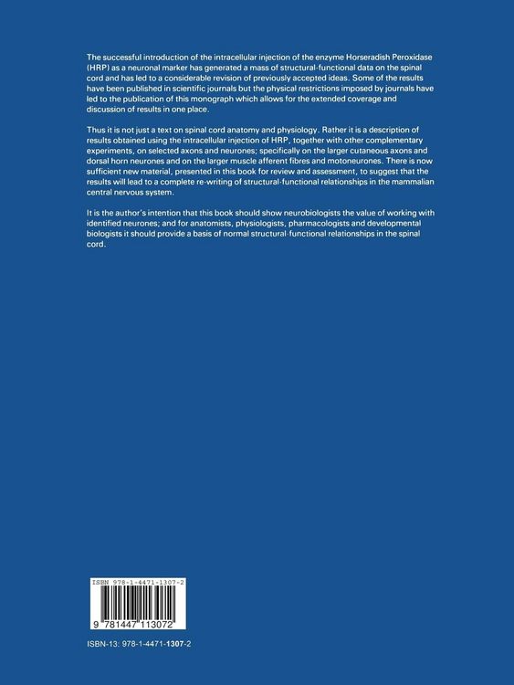 Produktbild: Organization in the Spinal Cord