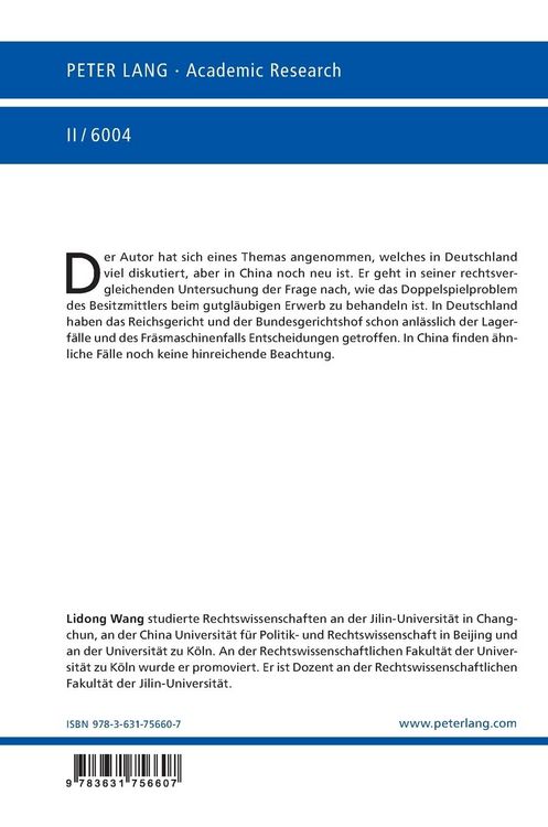 Produktbild: Das Problem des Doppelspiels beim gutgl&auml;ubigen Erwerb