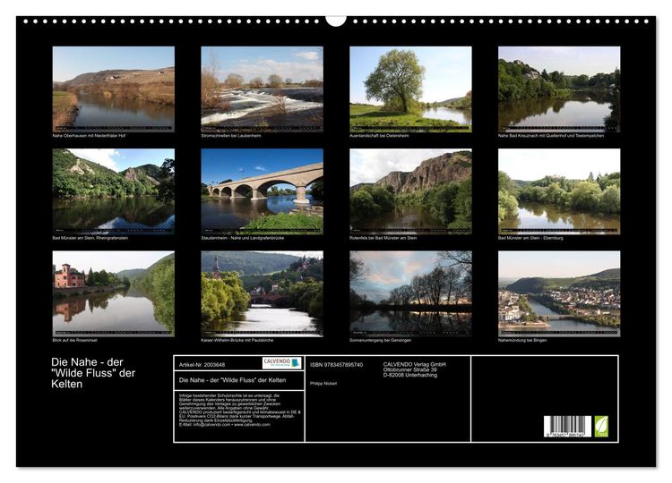 Produktbild: Die Nahe - der "Wilde Fluss" der Kelten (Wandkalender 2026 DIN A2 quer), CALVENDO Monatskalender